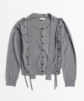 【26AUTUMN PRE-ORDER】Bow-Tie Crew Cardigan
