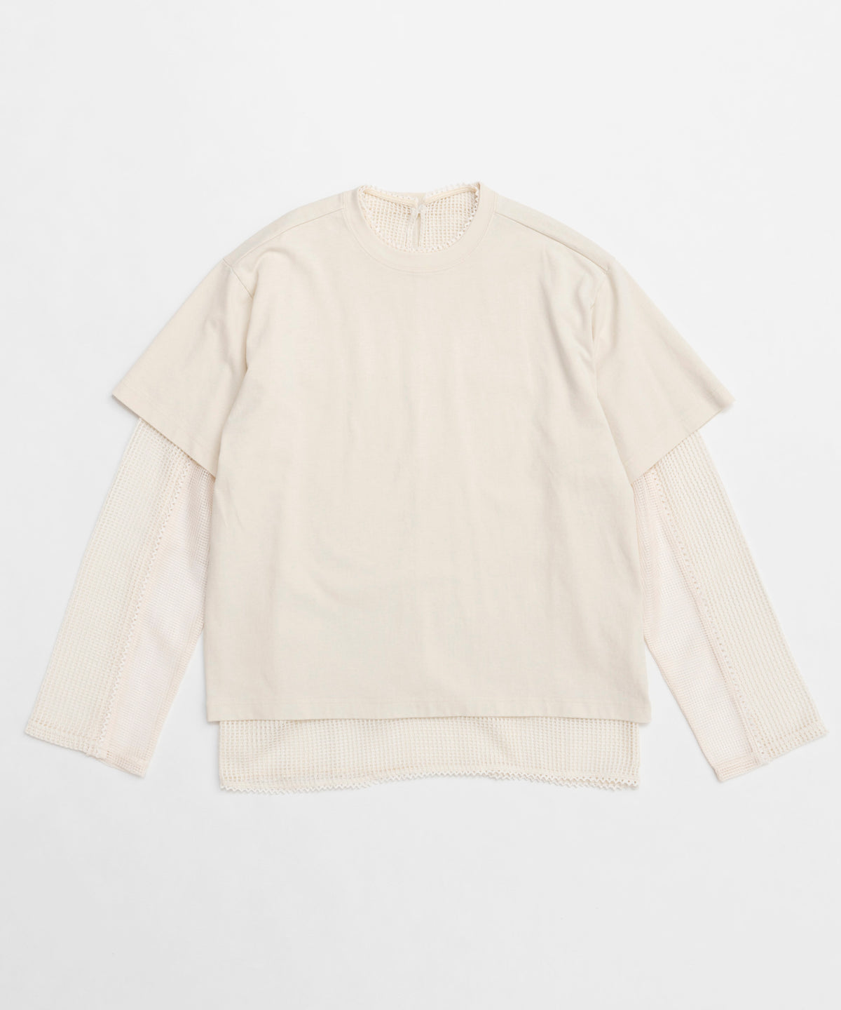 【25SPRING PRE-ORDER】Multiway Mesh Fabric Layered T-shirt