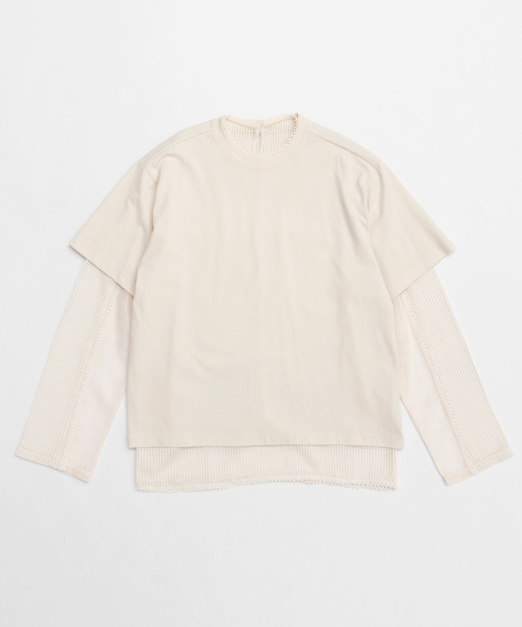 【25SPRING PRE-ORDER】Multiway Mesh Fabric Layered T-shirt