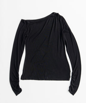 【26AUTUMN PRE-ORDER】Border Halter Layered Off-Shoulder Top