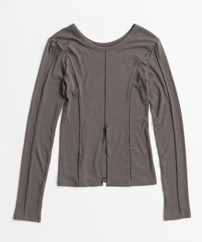 【26AUTUMN PRE-ORDER】2WAY Cashmere Silk Blend Ribbed Top