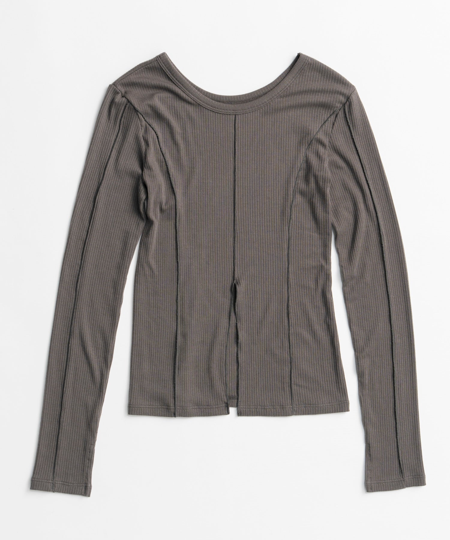 【26AUTUMN PRE-ORDER】2WAY Cashmere Silk Blend Ribbed Top