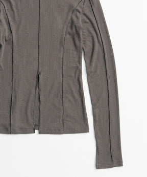 【26AUTUMN PRE-ORDER】2WAY Cashmere Silk Blend Ribbed Top