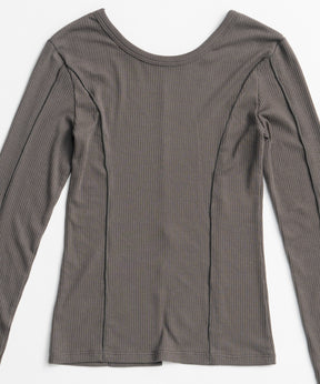 【26AUTUMN PRE-ORDER】2WAY Cashmere Silk Blend Ribbed Top