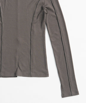 【26AUTUMN PRE-ORDER】2WAY Cashmere Silk Blend Ribbed Top