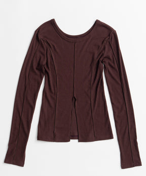 【26AUTUMN PRE-ORDER】2WAY Cashmere Silk Blend Ribbed Top
