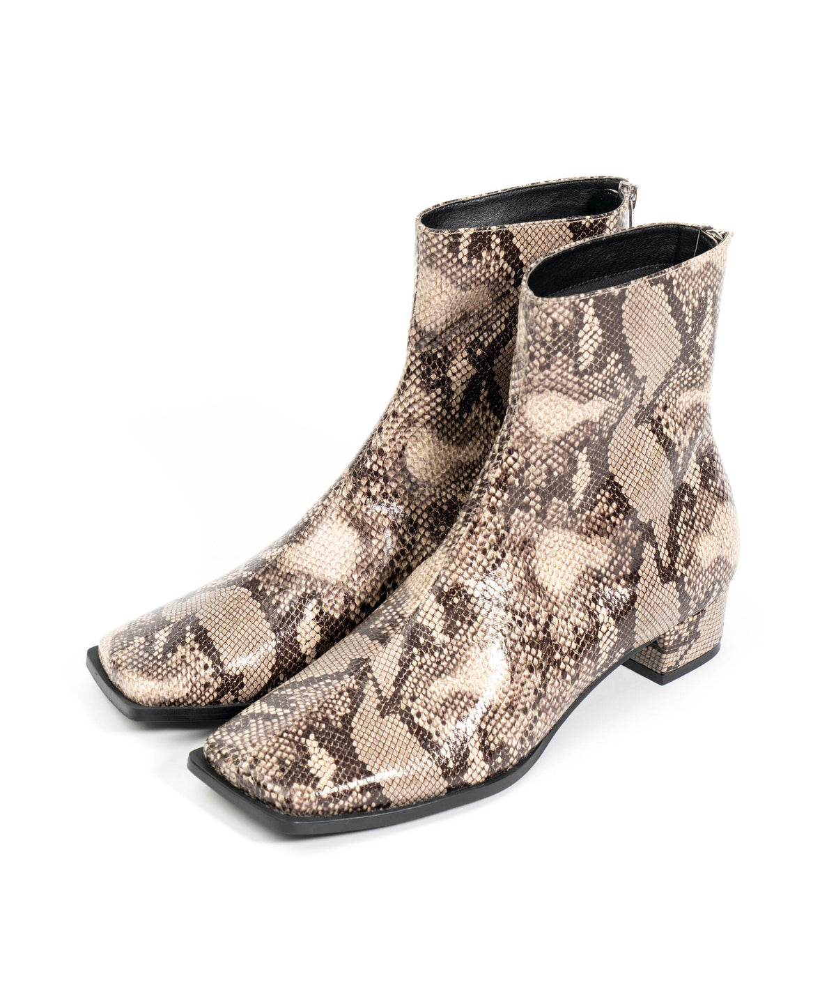 Low Heel Square Short Boots