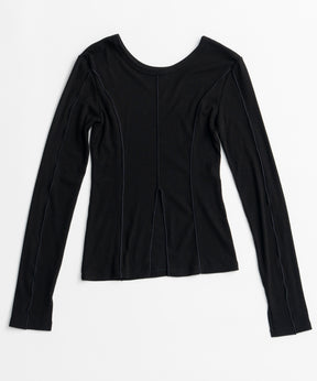 【26AUTUMN PRE-ORDER】2WAY Cashmere Silk Blend Ribbed Top