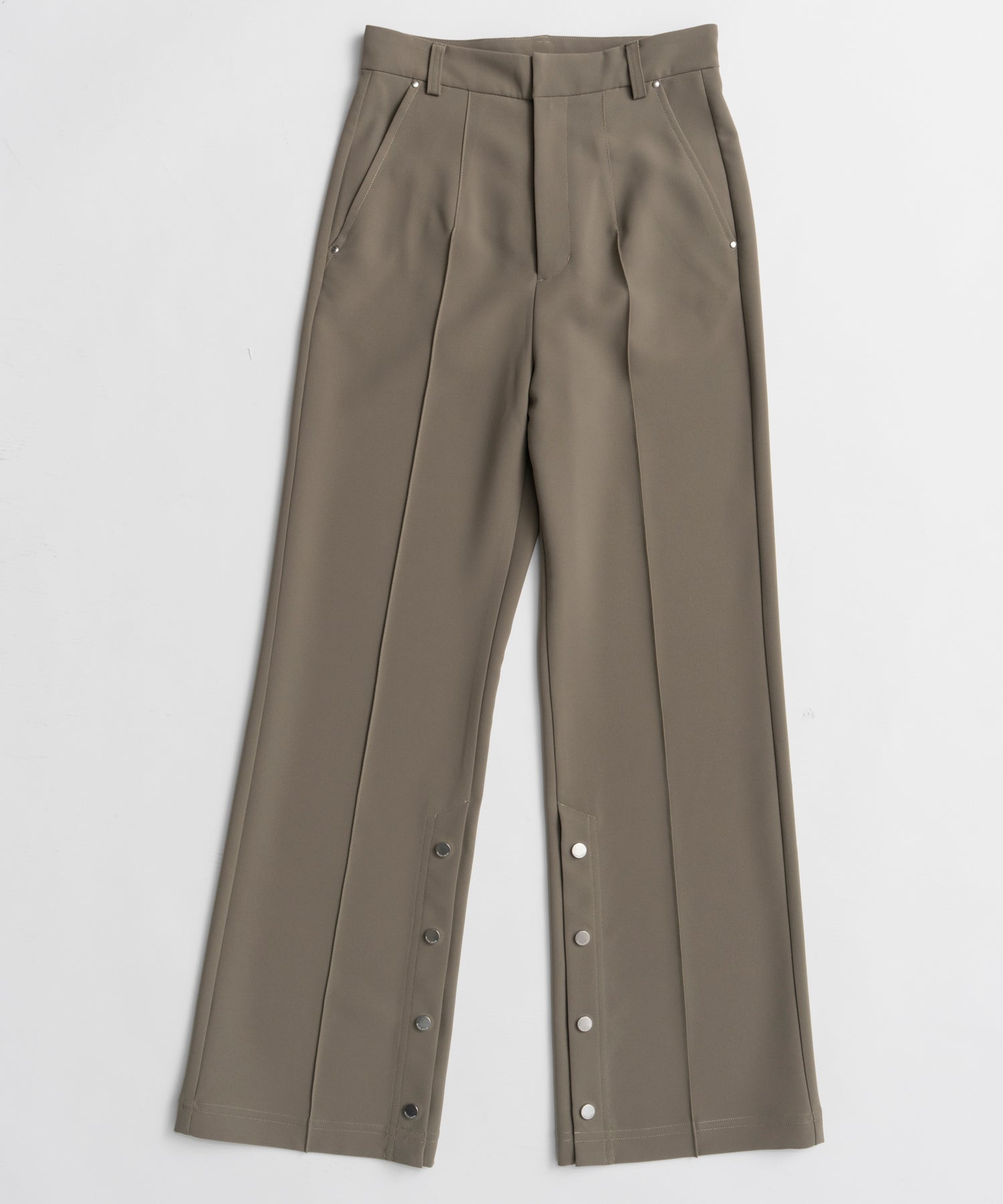 【26WINTER COLLECTION】Double Cloth Button-Slit Flare Pants