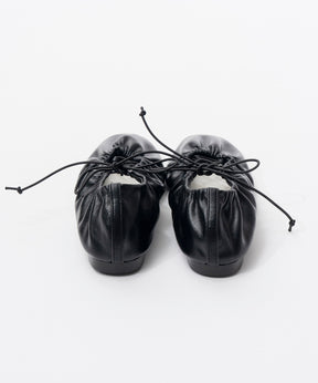 【26SPRING PRE-ORDER】Lace-Up Gathered Flat Shoes