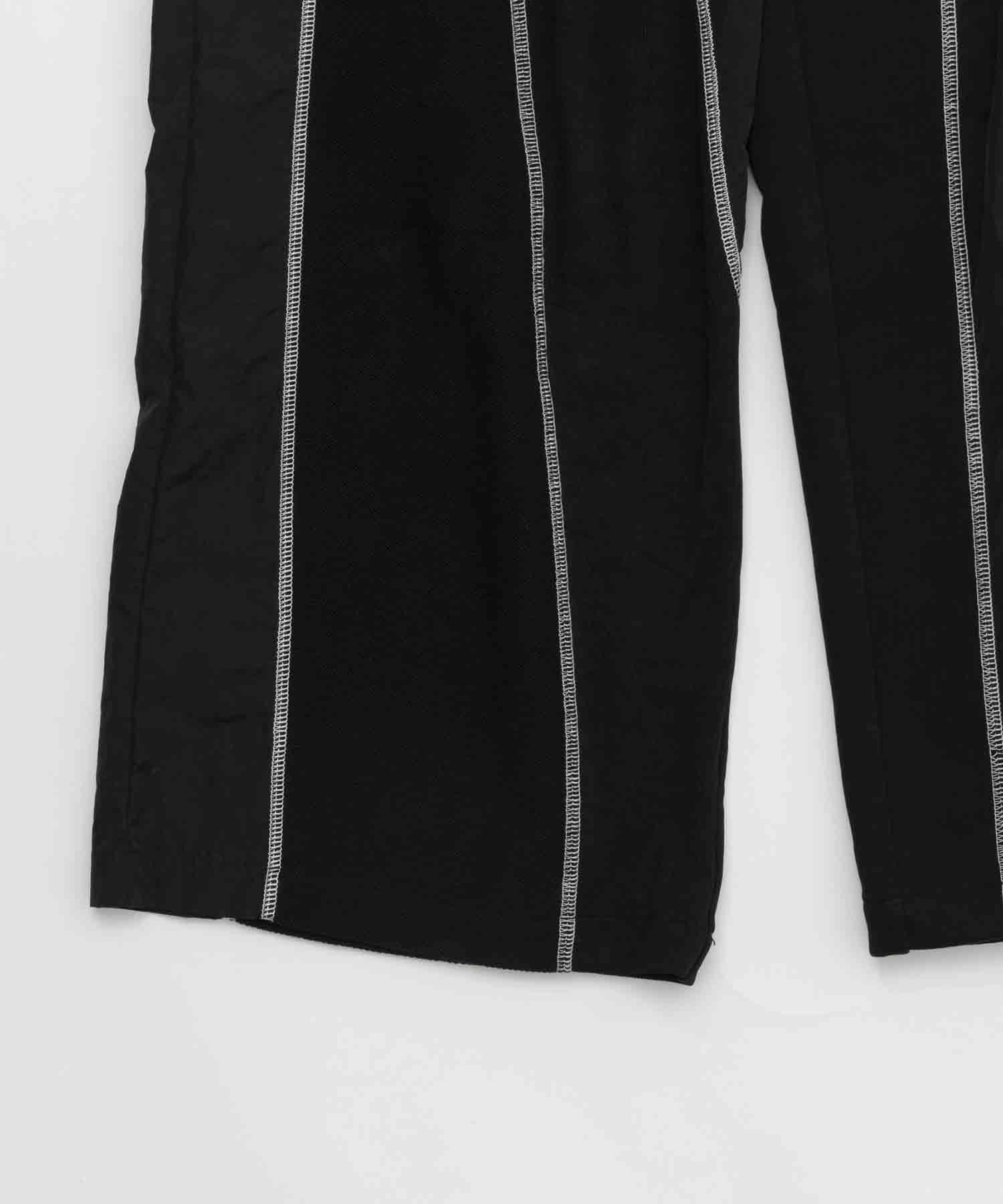 Over Lock Stitch Different Material Wide Pants