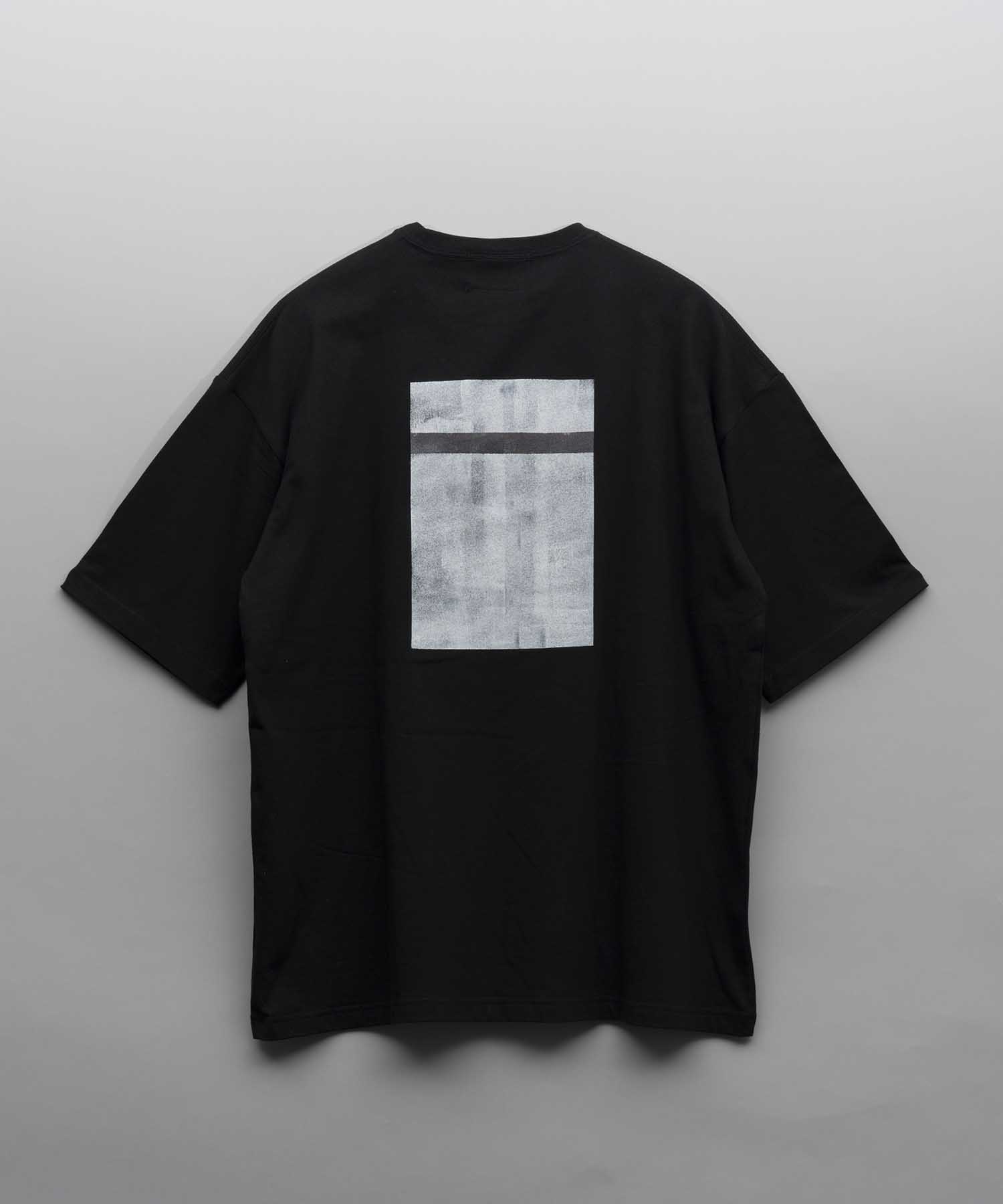 Abstract Hand-Printed Oversized Crew Neck T-shirt