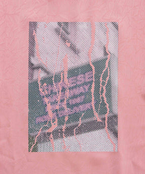 Dot Photo Print Satin T-Shirt