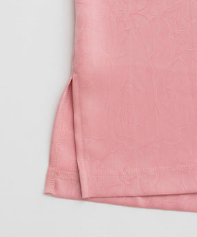 Dot Photo Print Satin T-Shirt