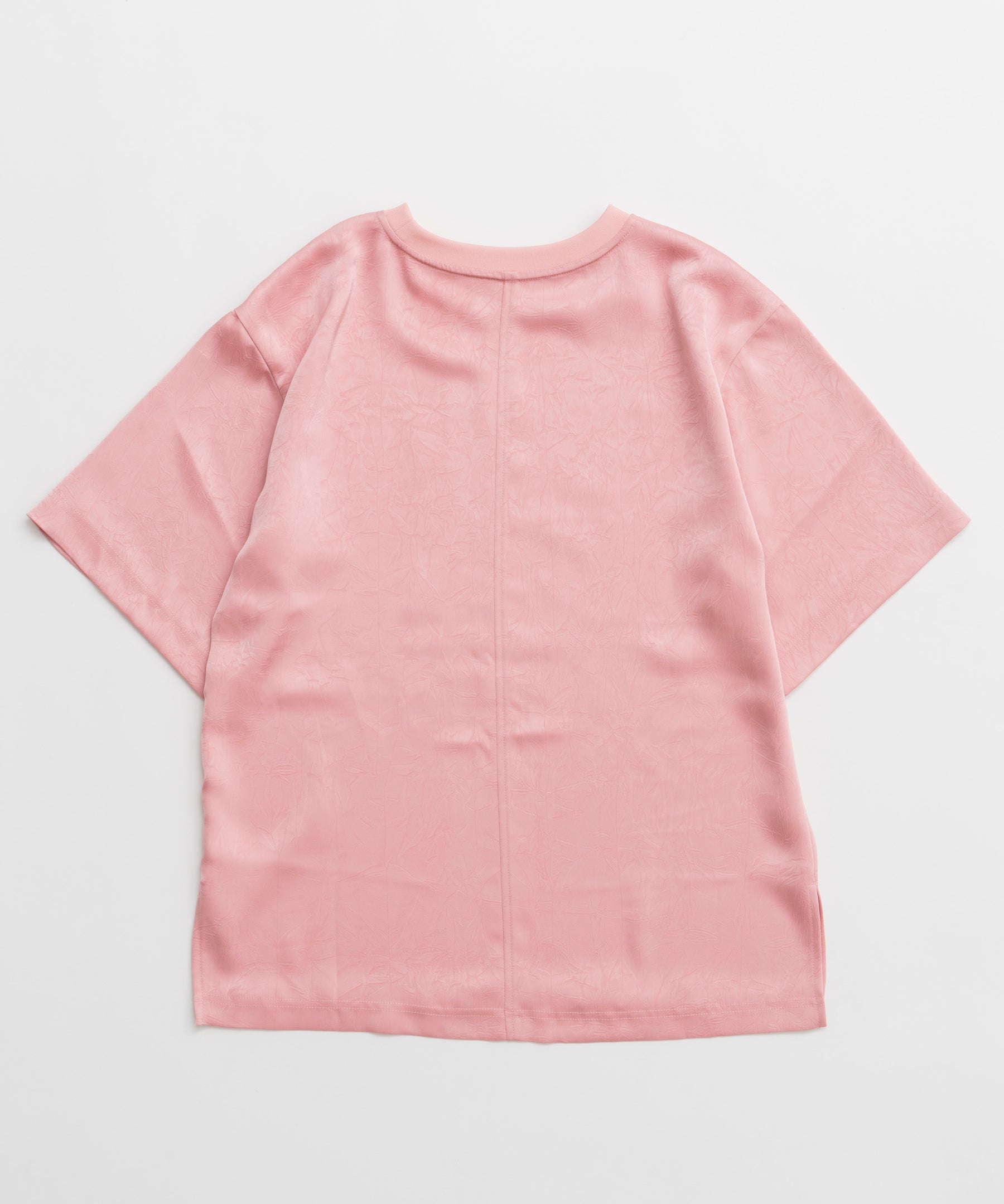 Dot Photo Print Satin T-Shirt