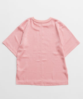 Dot Photo Print Satin T-Shirt