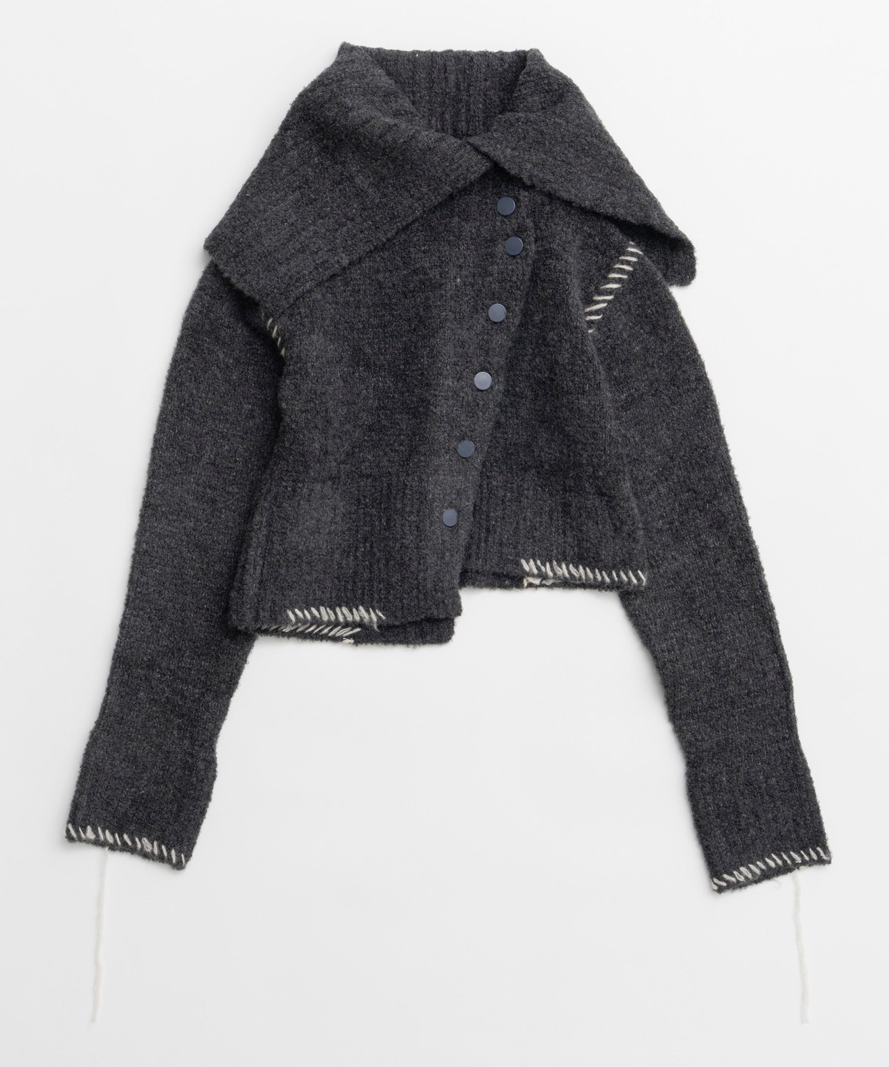 [25周期预订]不对称针织开衫