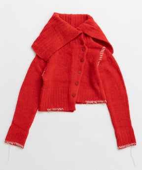 [25周期预订]不对称针织开衫