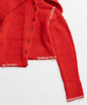 [25周期预订]不对称针织开衫