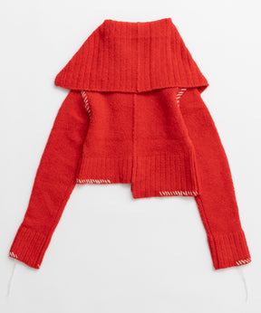 [25周期预订]不对称针织开衫