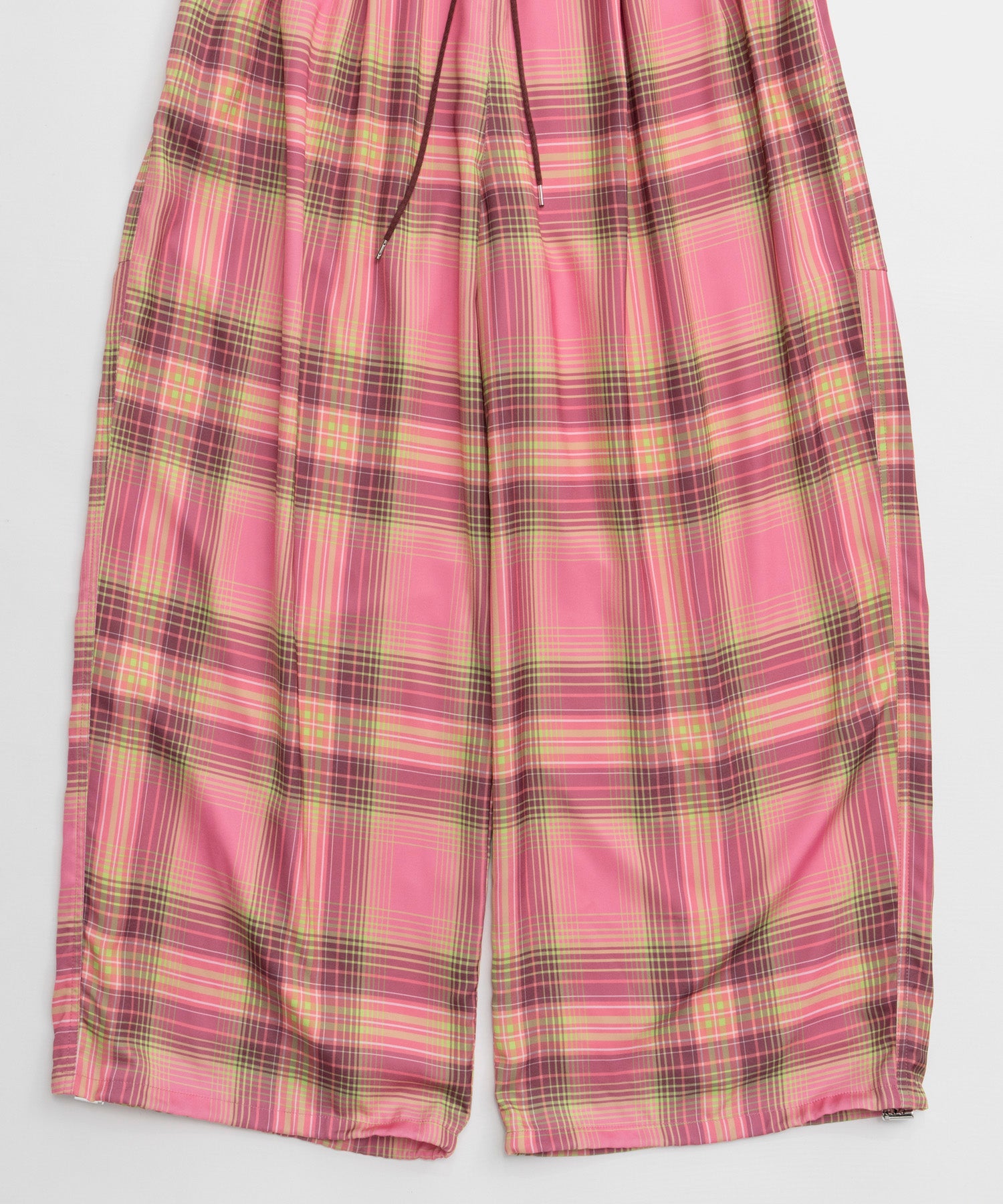 【26AUTUMN PRE-ORDER】Satin Check Easy Pants