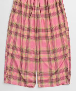 【26AUTUMN PRE-ORDER】Satin Check Easy Pants