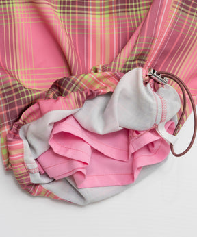 【26AUTUMN PRE-ORDER】Satin Check Easy Pants