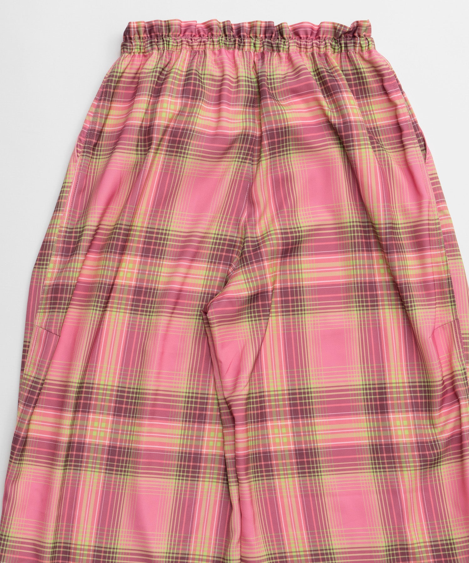 【26AUTUMN PRE-ORDER】Satin Check Easy Pants
