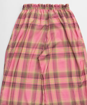 【26AUTUMN PRE-ORDER】Satin Check Easy Pants