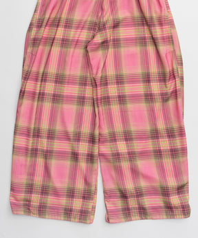 【26AUTUMN PRE-ORDER】Satin Check Easy Pants