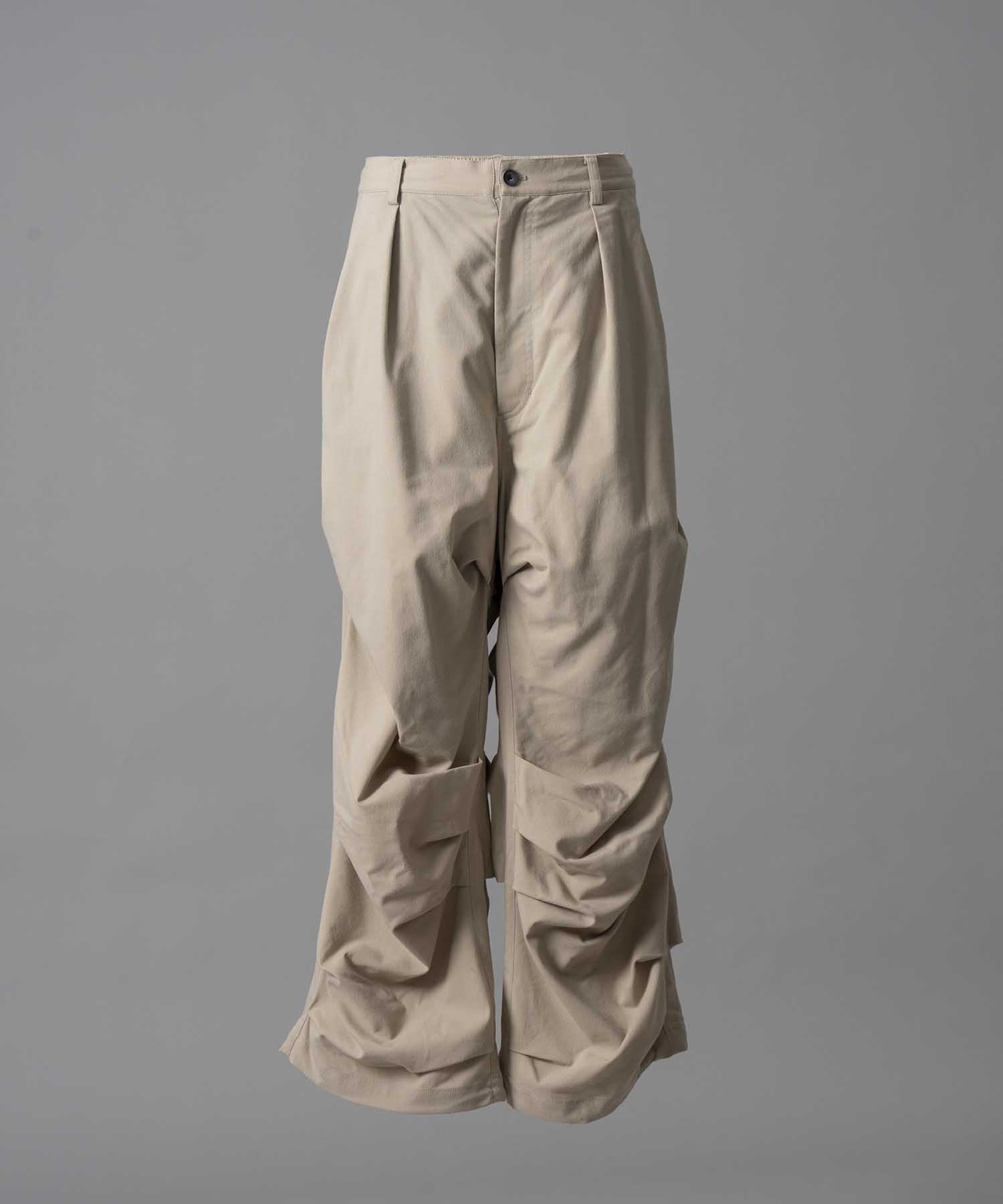 【24AW PRE-ORDER】Prime-Wide Random Tucks Parachute Pants