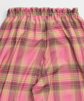 【26AUTUMN PRE-ORDER】Satin Check Easy Pants