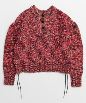 [25周期预订] 2向颈部混合针织套头衫