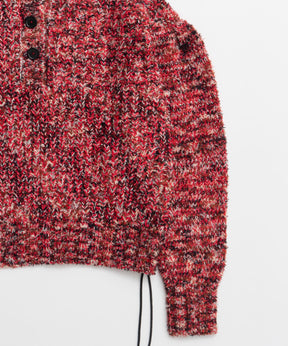 [25周期预订] 2向颈部混合针织套头衫