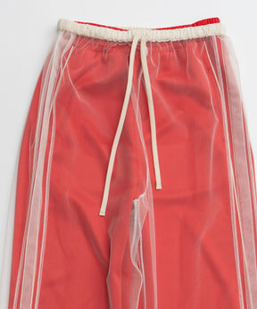 【26AUTUMN PRE-ORDER】Tulle Side Line Jersey Pants