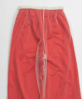 【26AUTUMN PRE-ORDER】Tulle Side Line Jersey Pants
