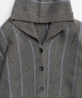 [25winter preoder] 파워 숄더 후드 니트 카디건