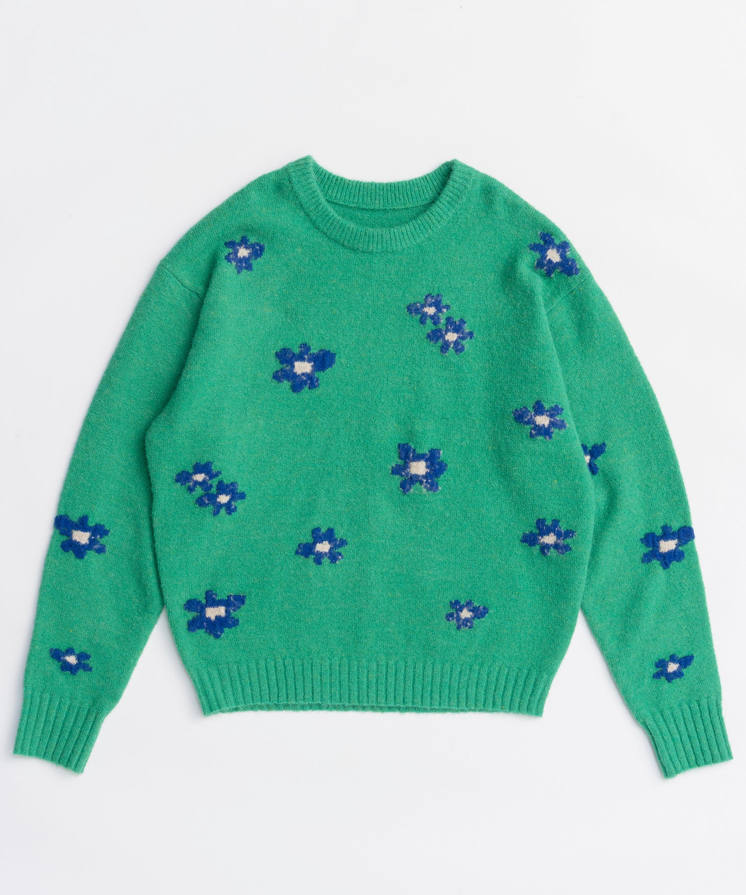 Many Flower Knit Pullover