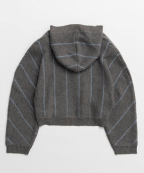 [25winter preoder] 파워 숄더 후드 니트 카디건