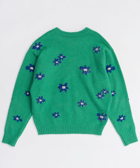 Many Flower Knit Pullover