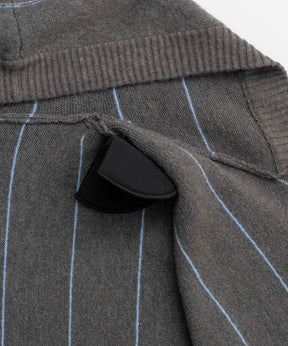 [25winter preoder] 파워 숄더 후드 니트 카디건