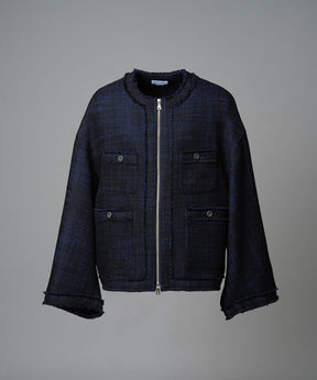 [25AW PRE-ORDER] Collarless Tweed Jacket