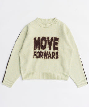 MOVE FORWARD logo knit