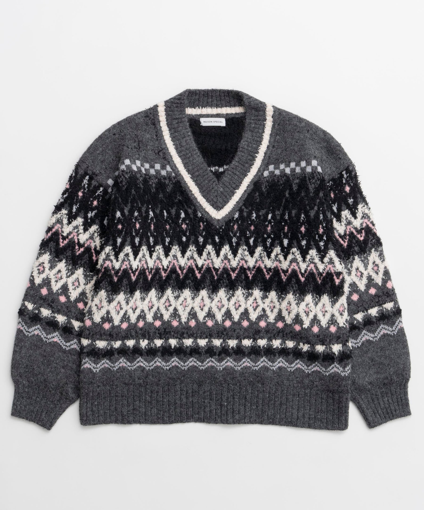 [25周期预订] Mokemoke Argyle针织套头衫