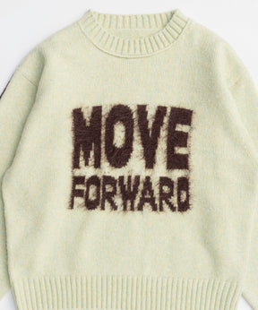 MOVE FORWARD logo knit