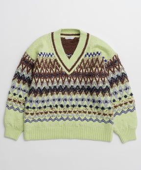 [25周期预订] Mokemoke Argyle针织套头衫