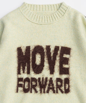 MOVE FORWARD logo knit