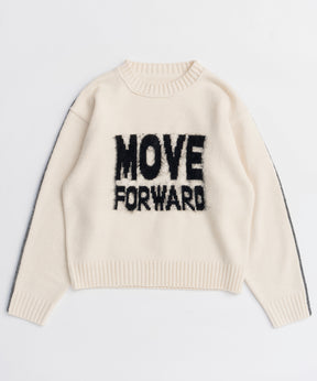 MOVE FORWARD logo knit