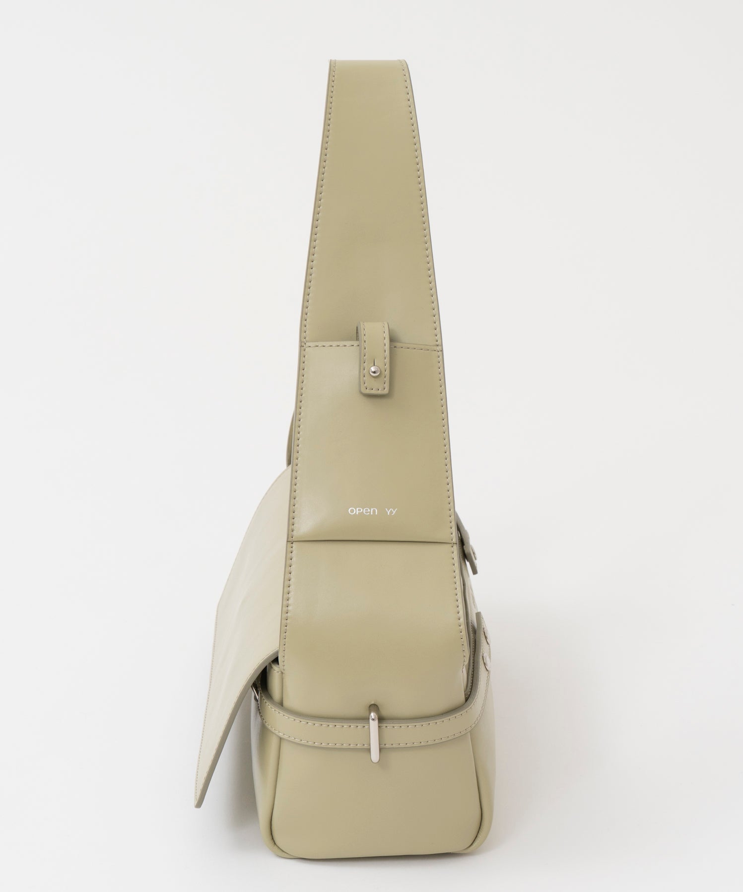 【OPEN YY】Leather BELTING DUFFLE BAG