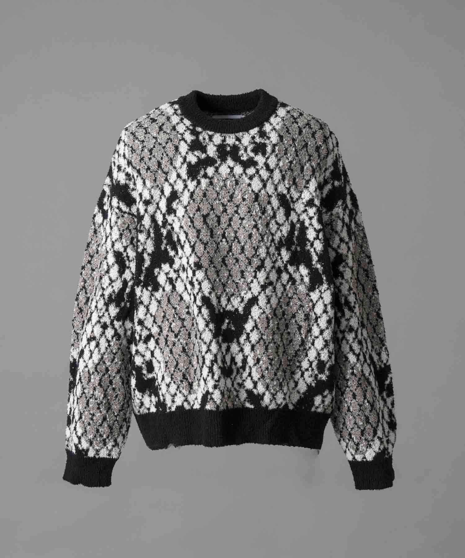 [24AW Pre-Order] Prime-Over Python Crew Neck Knit Pullover